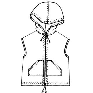 Patron n230 Surveste  capuche 4-10 ans